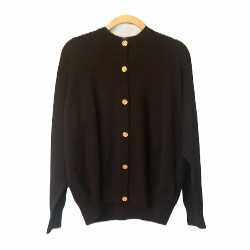 Burberry’s Vintage Gold Button Cardigan